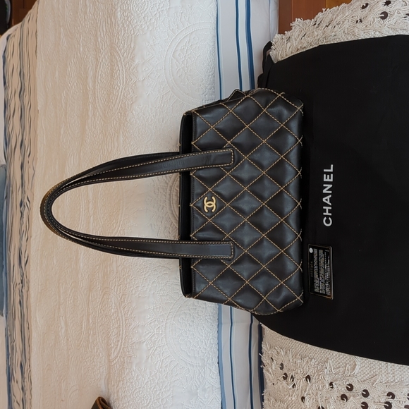 CHANEL Handbags - Chanel Wild Stitch Tote Black**Trade w/ Cecil D***